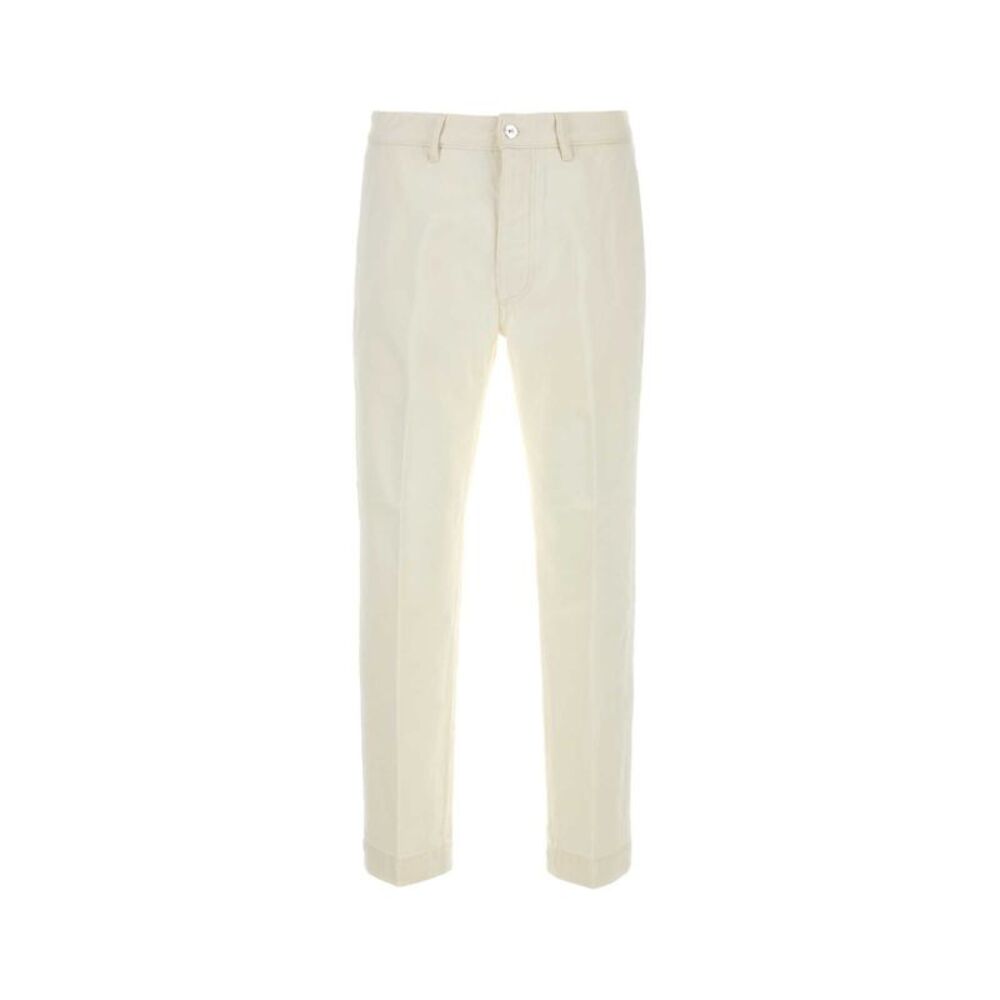 Nine In The Morning Men White Cotton Tim Pant